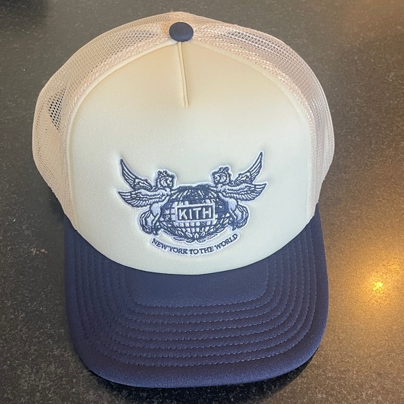 Kith Ivory and Navy Mesh Cap / Hat (Never Worn) - Picture 1 of 4